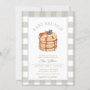 Invitación Fresa Blueberry Baby Brunch Baby Shower