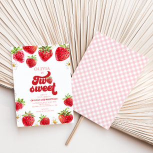 Invitación Fresa Dos Dulce 2do Cumpleaños