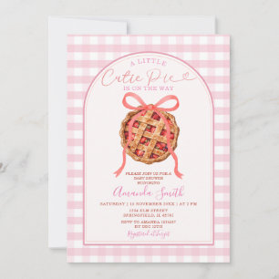 Invitación Fresa Pastel Cutie Pie Está en Camino Baby Shower