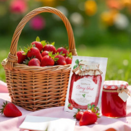 Invitación Fresa primer cumpleaños, Berry primero, Berry Jam