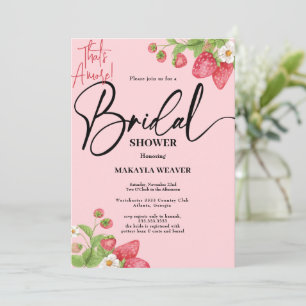 Invitación fresa que es más ducha de novia