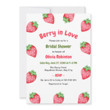 Fresa Rosa Roja en Amor Ducha de Novia Fresa 