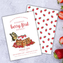 Fresa Waffles Brunch | Primer cumpleaños de Berry