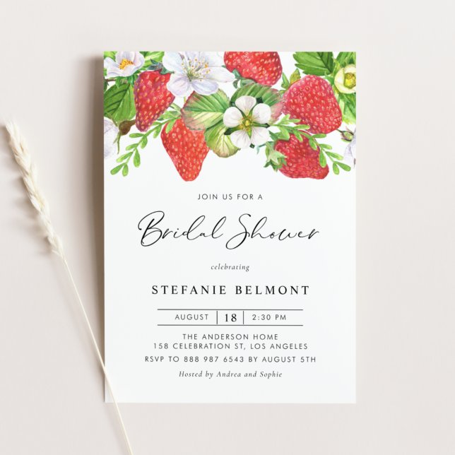 Invitación Fresas acuáticas Ducha de novias de verano (Subido por el creador)