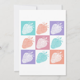 Invitación Fresas Colorido Verano