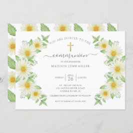 Invitación fresca de Daisy Floral a la primera com