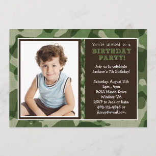 Invitación fresca del fiesta de Camo