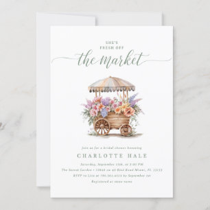 Invitación Fresca del Mercado Cumpleaños Floral Colorido de l