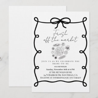 Invitación Frescas del mercado ducha floral nupcial