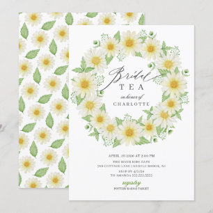 Invitación Fresco Daisy Floral Bridal Shower Tea