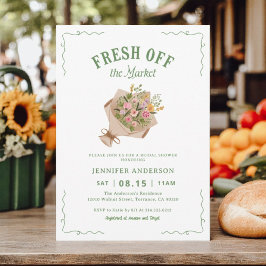 Invitación Fresco De La Ducha Bridal Del Jardín Del Mercado