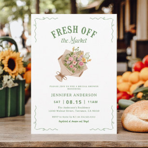 Invitación Fresco De La Ducha Bridal Del Jardín Del Mercado