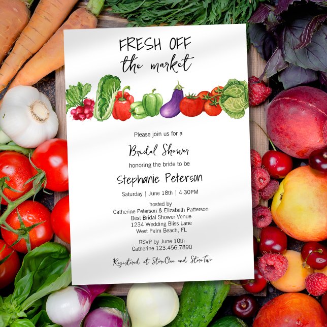 Invitación Fresco de la ducha de novia de Crisp Veggies de me (Subido por el creador)