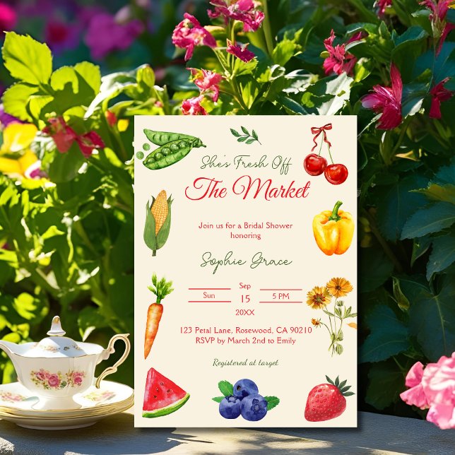 Invitación Fresco de la ducha de novia de la granja del merca (Subido por el creador)