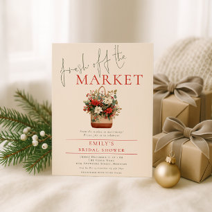 Invitación Fresco de la ducha de novia de los Navidades del m