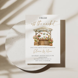 Invitación Fresco de la ducha de novia del mercado - Rústico 
