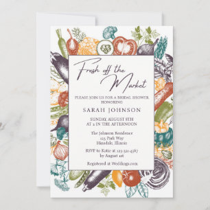 Invitación Fresco de la ducha de novia en el mercado