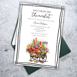 Invitación Fresco De La Ducha De Novias De La Frontera Ondula