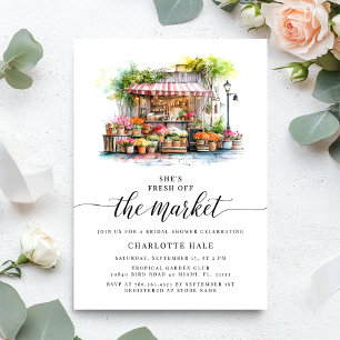 Invitación Fresco de la ducha de novias de los agricultores d