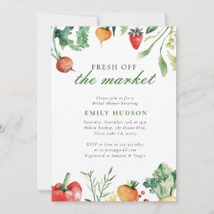 Invitación Fresco De La Ducha De Novias Del Mercado