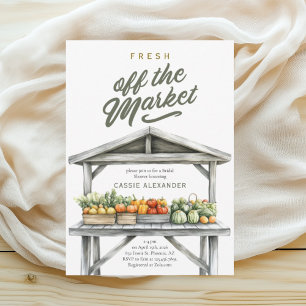 Invitación Fresco de la ducha de novias del mercado