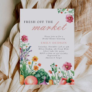 Invitación Fresco De La Ducha De Novias Del Mercado