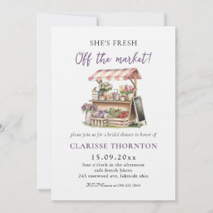 Invitación Fresco De La Ducha De Novias Del Mercado