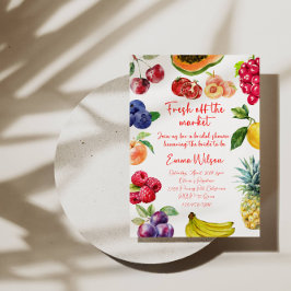 Invitación Fresco De La Ducha De Novias Del Mercado | Tema de