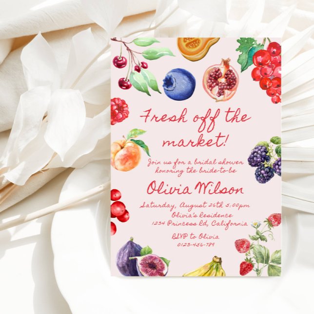 Invitación Fresco De La Ducha De Novias Del Mercado | Tema De (Subido por el creador)