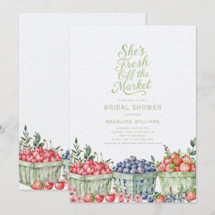 Invitación Fresco de la ducha de novias en el mercado de los