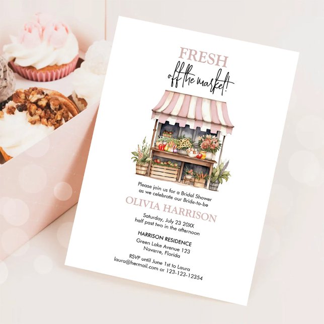 Invitación Fresco de la ducha de novias en el mercado de los  (Subido por el creador)