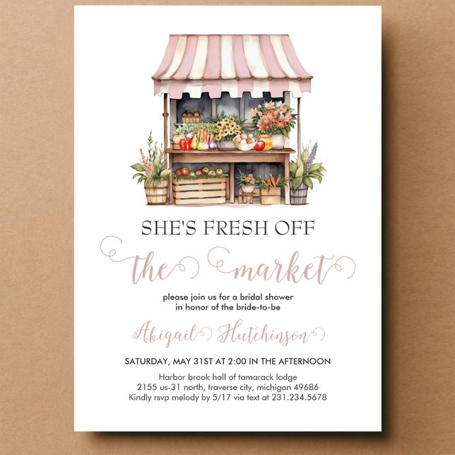 Invitación Fresco de la ducha de novias en el mercado de los  (Subido por el creador)