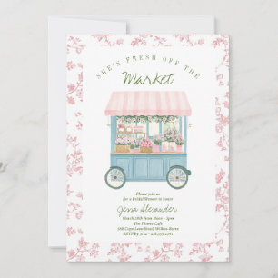 Invitación Fresco de la ducha de novias florales de un agricu