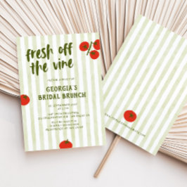 Invitación Fresco De La Mano De Tomate Vino Derrame Ducha De