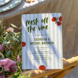 Invitación Fresco De La Mano De Tomate Vino Derrame Ducha De