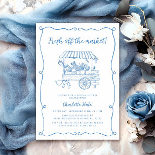 Invitación Fresco De La Mano Del Mercado Daba Ducha De Novias
