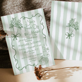 Invitación Fresco de la mano del mercado sacó la ducha de las