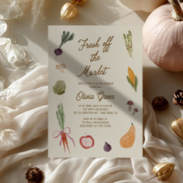 Invitación Fresco de Mercado: Bridal Shower Caprichoso