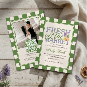 Invitación Fresco de Mercado Cuadros de Despedida de Soltera