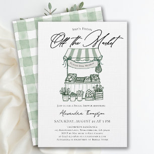 Invitación Fresco de Mercado Moderno y Chic Despedida de Solt