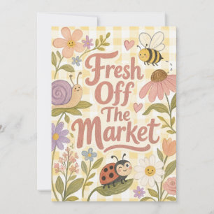 Invitación Fresco del Jardín Pintado del Mercado