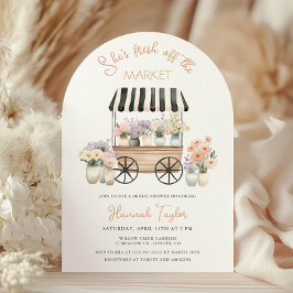 Invitación Fresco del mercado Carro de flores Ducha de novia