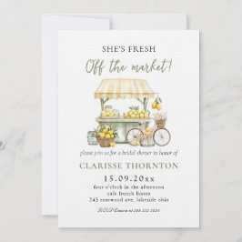 Invitación Fresco Del Mercado Citrus De Verano Ducha Bridal