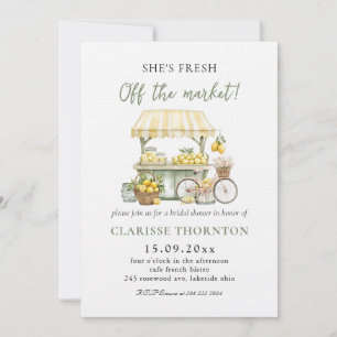 Invitación Fresco Del Mercado Citrus De Verano Ducha Bridal
