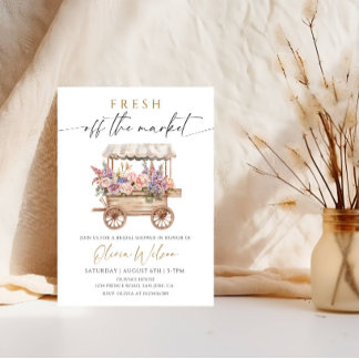 Invitación Fresco del mercado de la ducha de novias - mercado