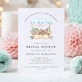 Invitación Fresco Del Mercado De Los Agricultores De La Ducha