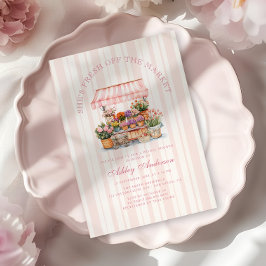 Invitación Fresco Del Mercado De Los Agricultores De La Ducha