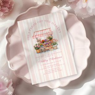 Invitación Fresco Del Mercado De Los Agricultores De La Ducha
