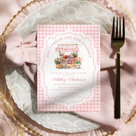 Invitación Fresco Del Mercado De Los Agricultores De La Ducha