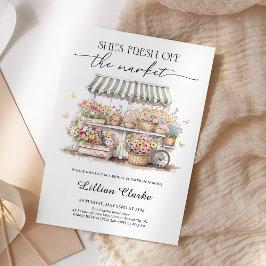 Invitación Fresco Del Mercado De Los Agricultores De La Ducha